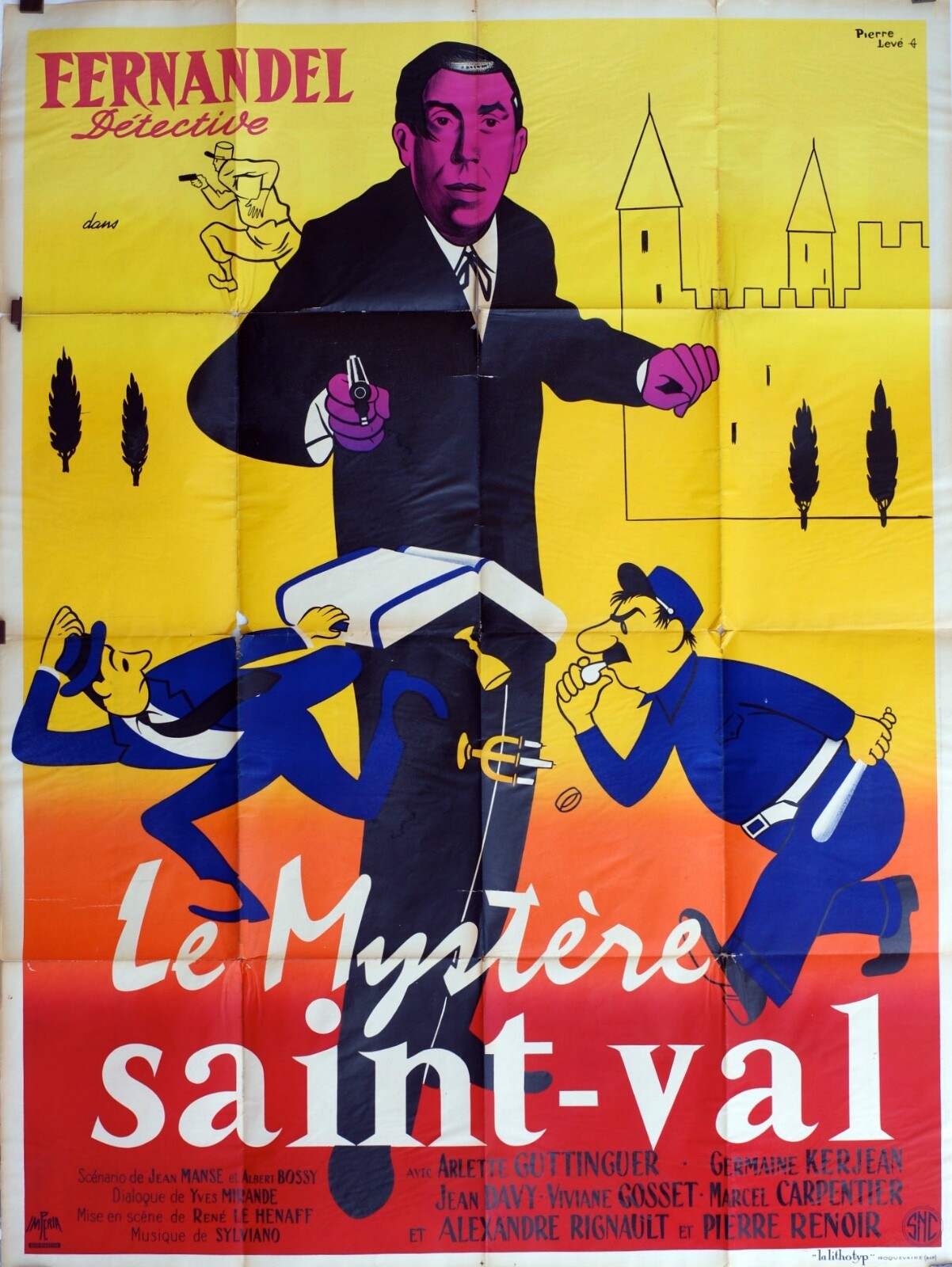 LE MYSTÈRE SAINT-VAL ORIGINAL 120x160 PIERRE BRASSEUR