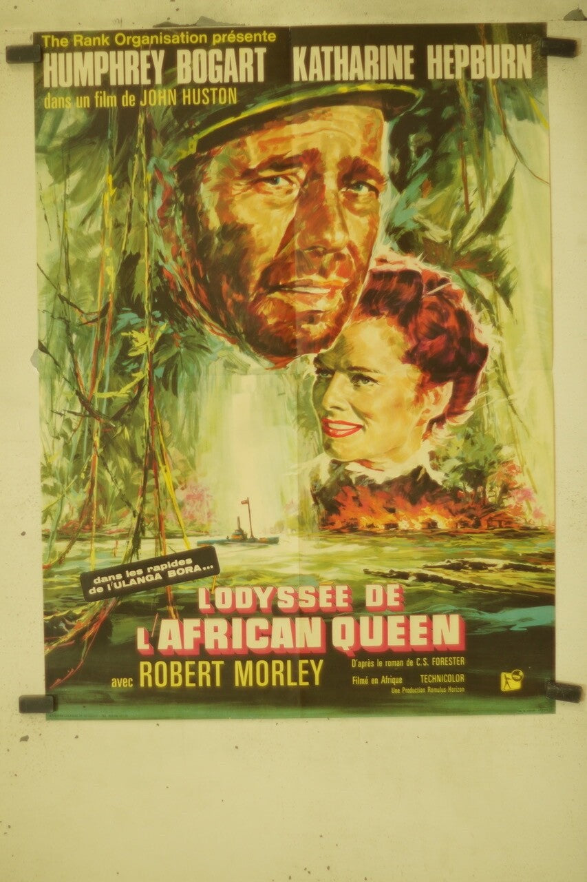 L’ODYSSÉE DE L’AFRICAN QUEEN MOVIE POSTER ORIGINAL (60X80) HUMPHEY BOGART