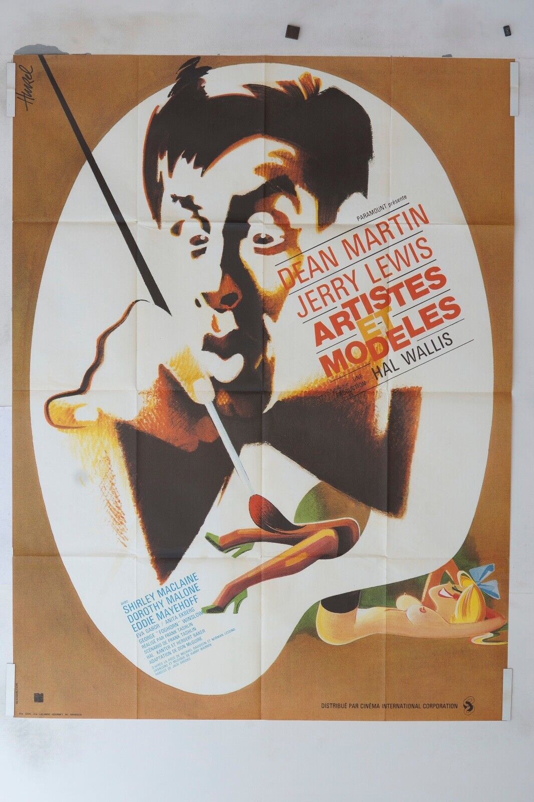 ARTISTES ET MODÈLES MOVIE POSTER ORIGINAL 120x160 DEAN MARTIN