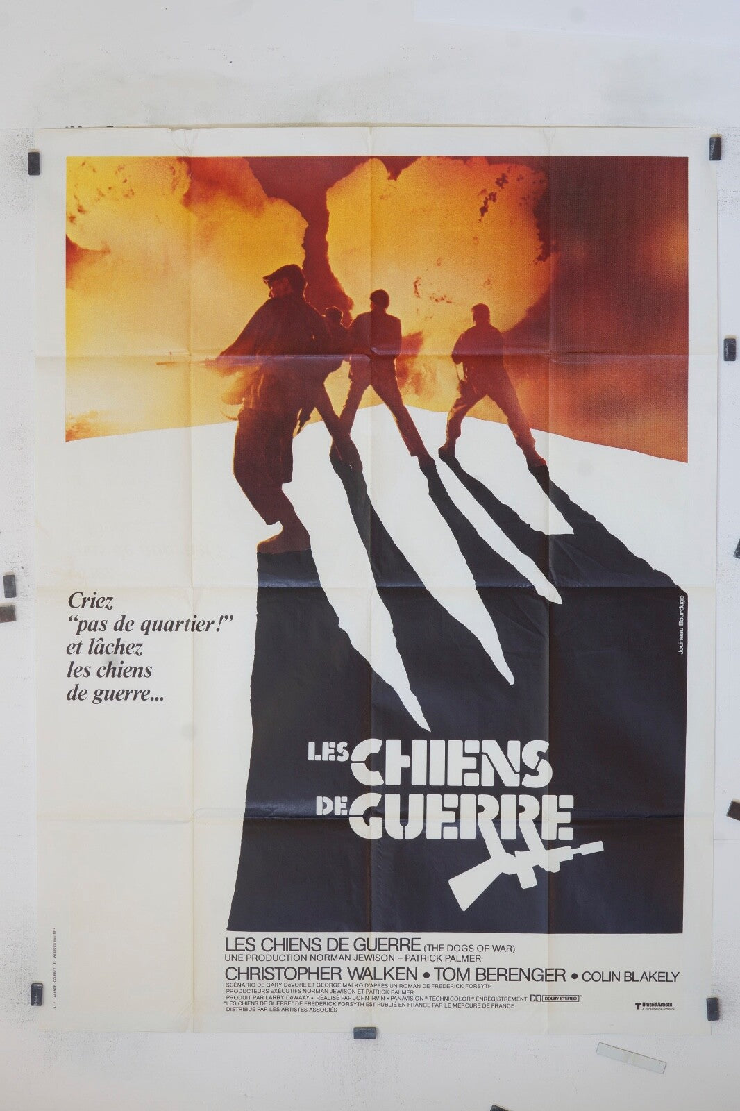 LES CHIENS DE GUERRE CHRISTOPHER WALKEN MOVIE POSTER ORIGINAL 120x160