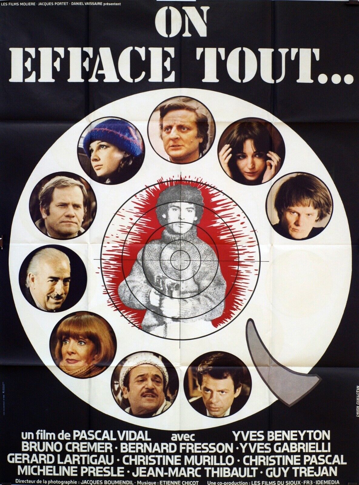 ON EFFACE TOUT … MOVIE POSTER ORIGINAL 120x160 YVES BENEYTON
