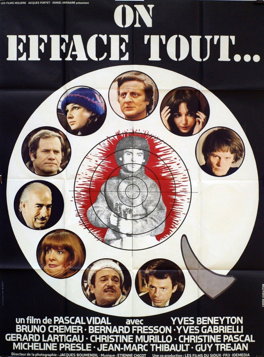 ON EFFACE TOUT … MOVIE POSTER ORIGINAL 120x160 YVES BENEYTON