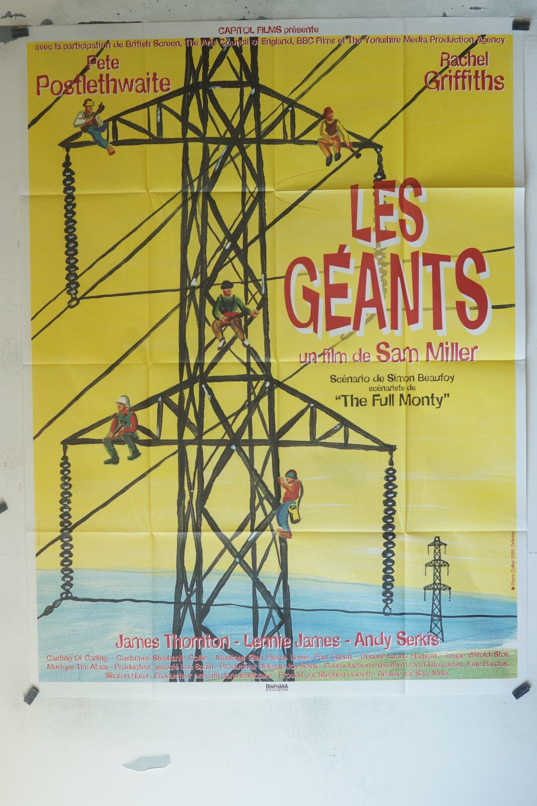 LES GÉANTS MOVIE POSTER ORIGINAL 120x160 RACHEL GRIFFITHS, PETE POSTLETHWAITE