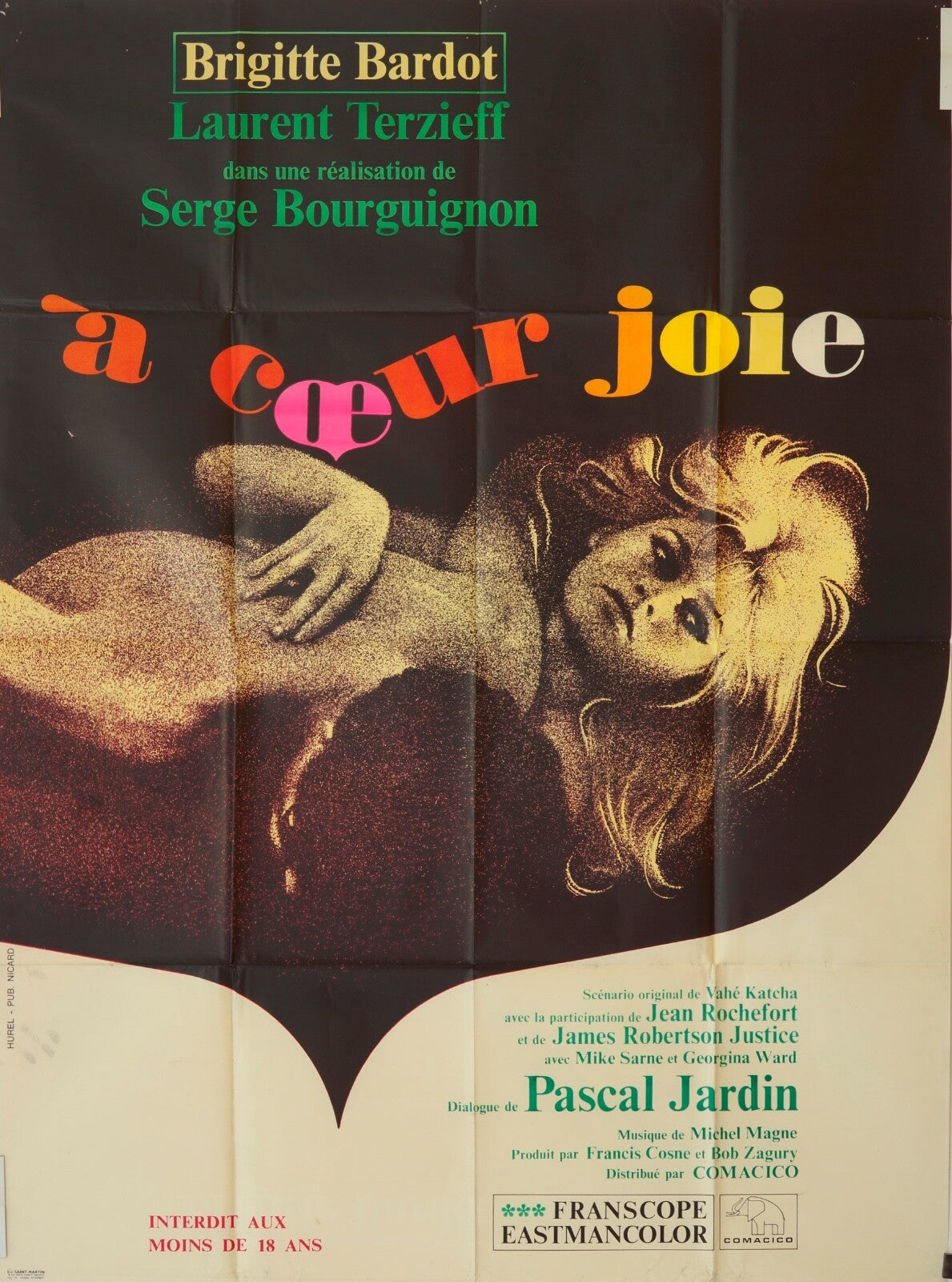 A CŒUR JOIE ORIGINAL MOVIE POSTER 120x160 Brigitte Bardot