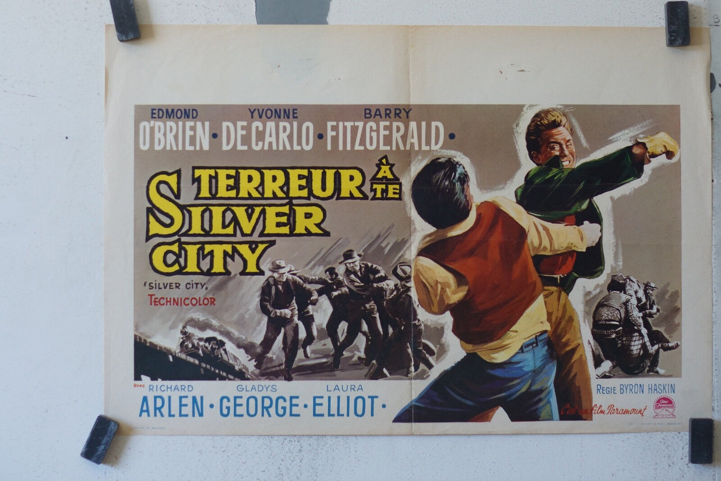 TERREUR A TE SILVER CITY movie poster ORIGINAL 35x55 Richard Arle