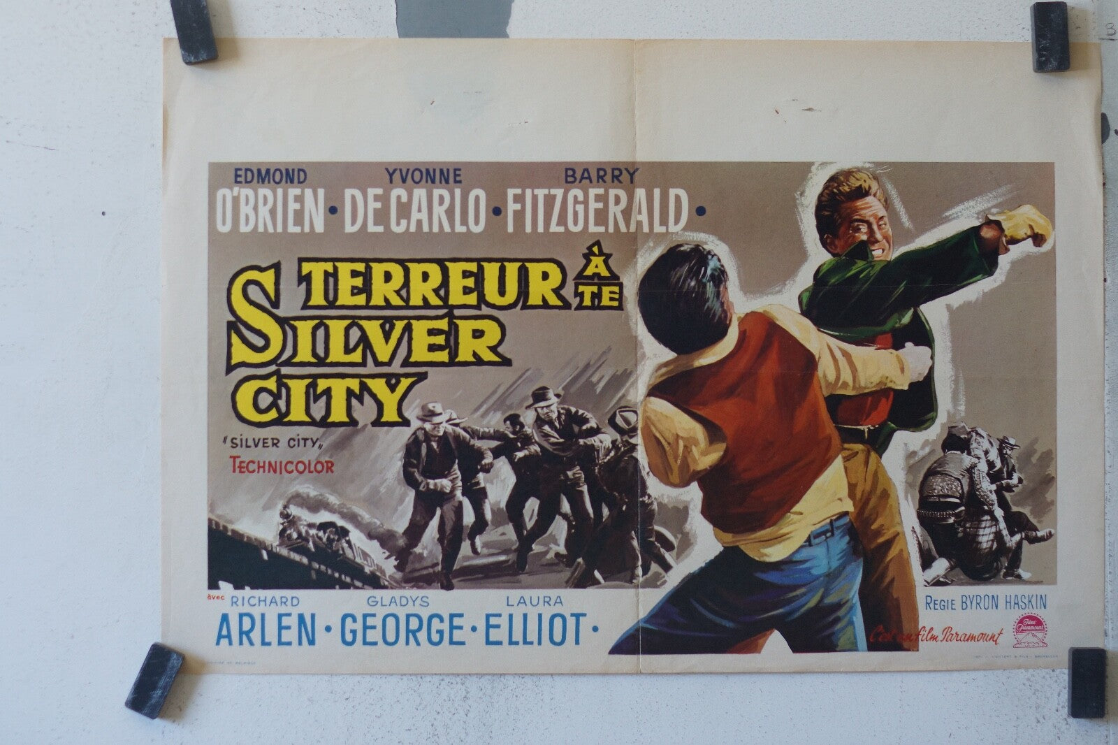 TERREUR A TE SILVER CITY movie poster ORIGINAL 35x55 Richard Arle