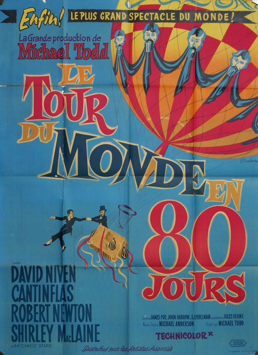 LE TOUR DU MONDE EN 80 JOURS DAVID NIVEN MOVIE POSTER ORIGINAL 120x160