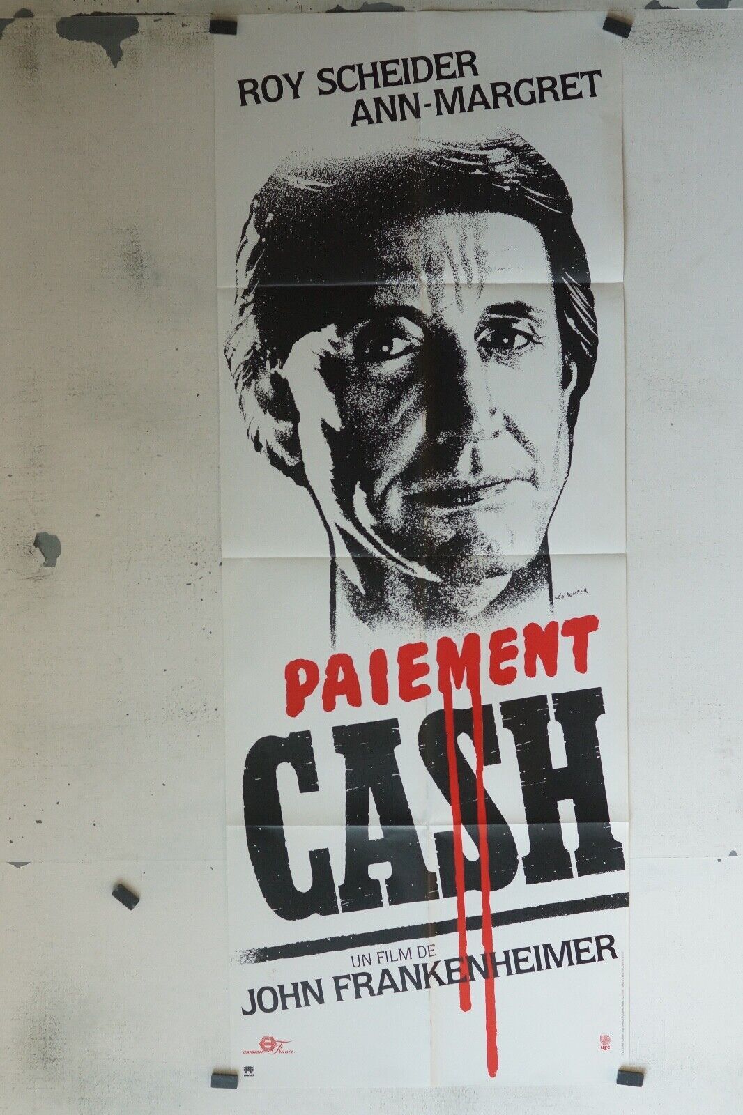 PAIEMENT CASH MOVIE POSTER ORIGINAL 60x160 ROY SCHEIDER