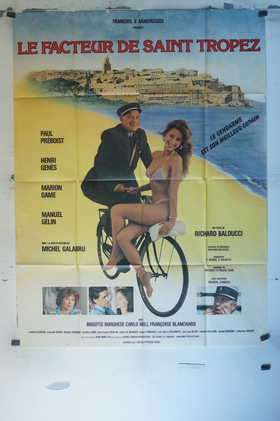 FACTEUR DE SAINT TROPEZ MOVIE ORIGINAL POSTER 120x160 PAUL PRÉBOIST – HENRI GENE
