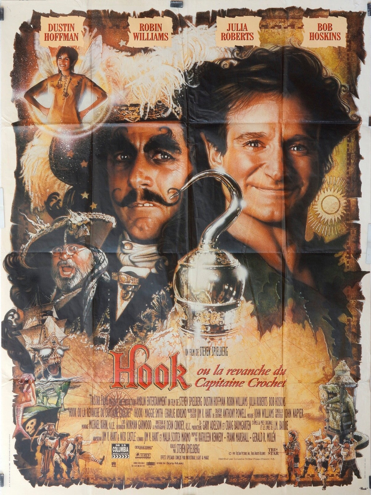 HOOK OU LA REVANCHE DU CAPITAINE CROCHET movie poster original (120x160) HOFFMAN