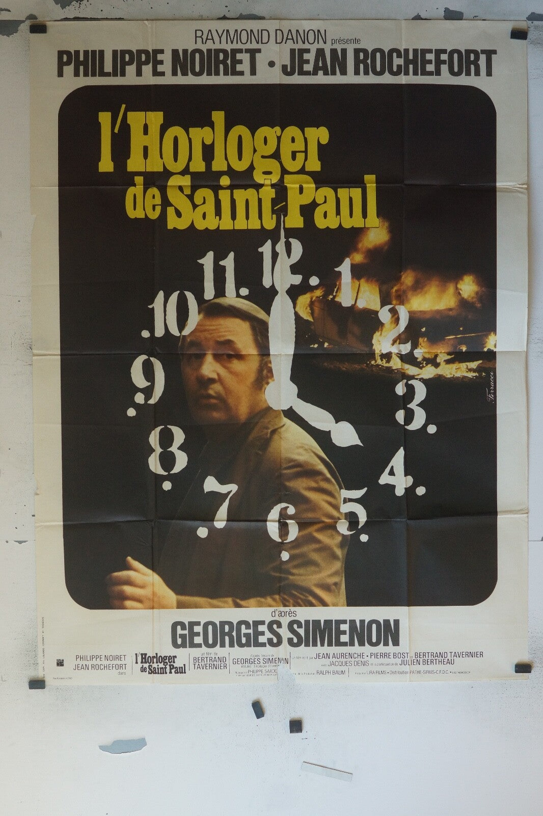L’HORLOGER DE SAINT-PAUL MOVIE POSTER ORIGINAL 120x160 PHILIPPE NOIRET