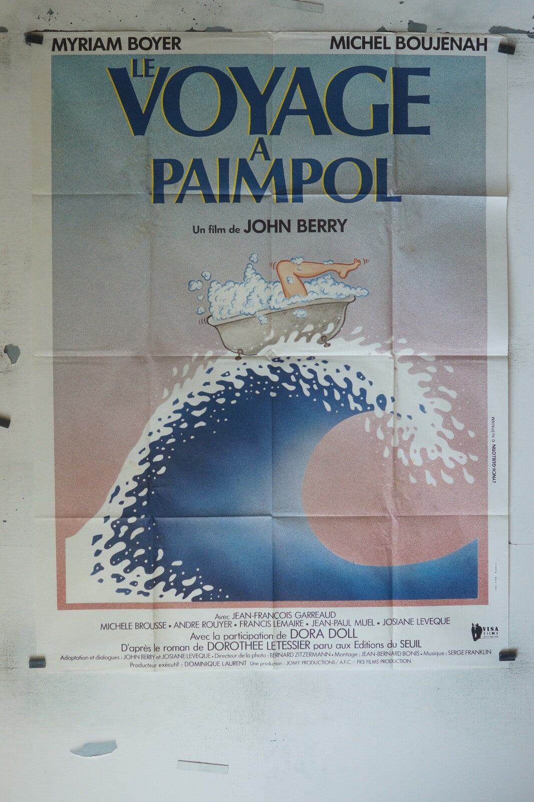 LE VOYAGE A PAIMPOL POSTER ORIGINAL 120x160 JEAN-FRANCOIS GARREAUD