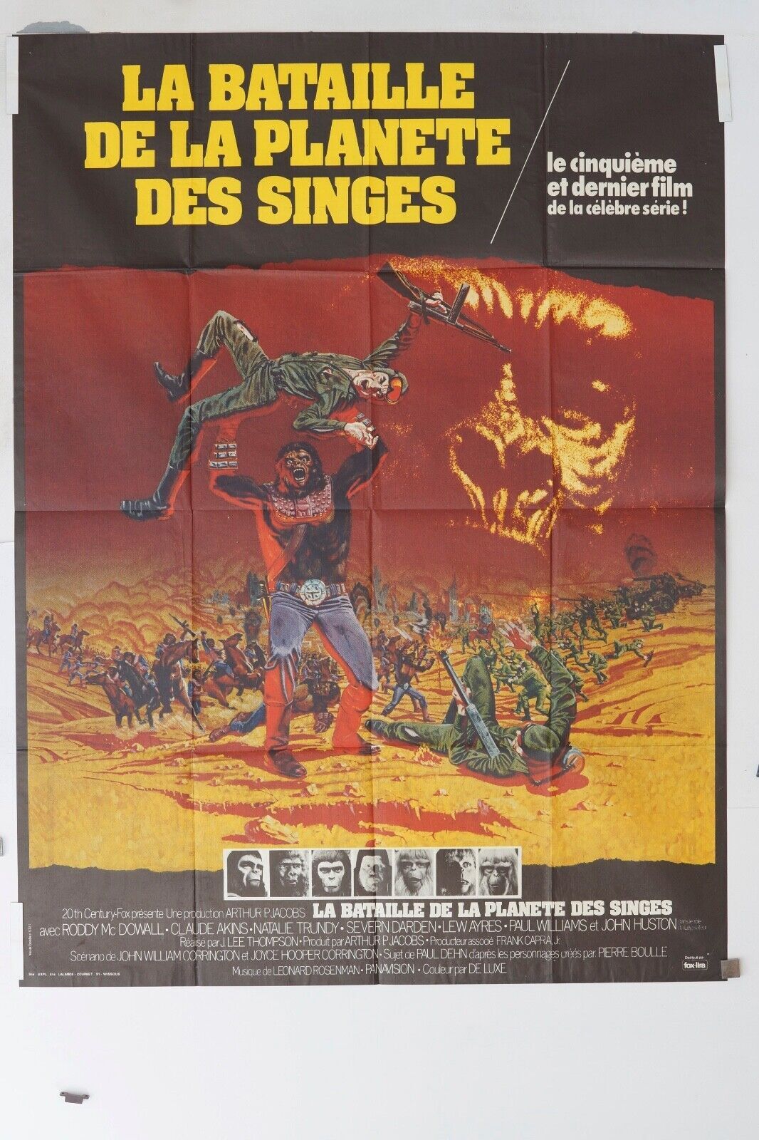 LA BATAILLE DE LA PLANÈTE DES SINGES MOVIE POSTER ORIGINAL 120x160