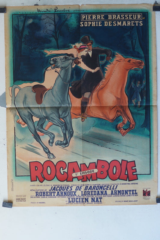 ROCAMBOLE MOVIE POSTER ORIGINAL (60X80) Pierre brasseur , Sophie Desmarets