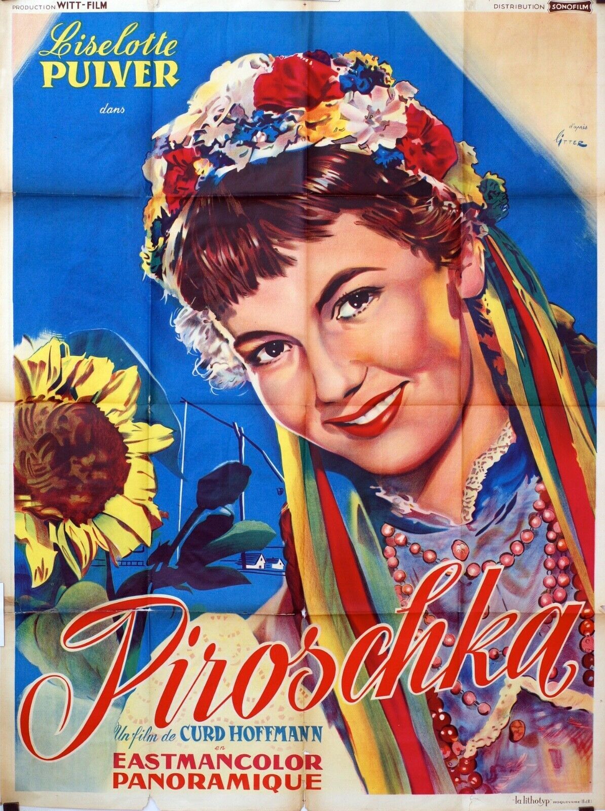 PIROSCHKA MOVIE POSTER ORIGINAL  (120X160) LISELOTTE PULVER