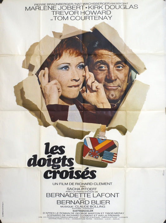 LES DOIGTS CROISÉS BERNADETTE LAFONT MOVIE POSTER ORIGINAL 120x160
