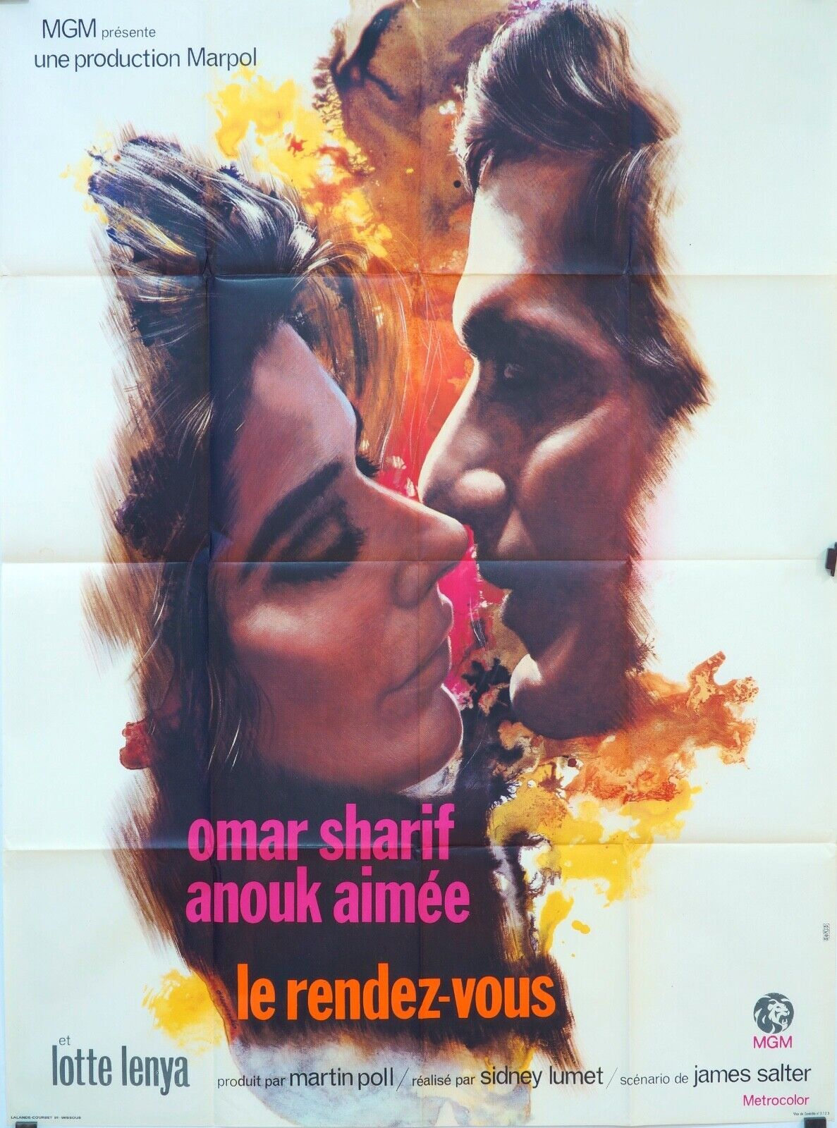 LE RENDEZ-VOUS MOVIE POSTER ORIGINAL 120x160 OMAR SHARIF