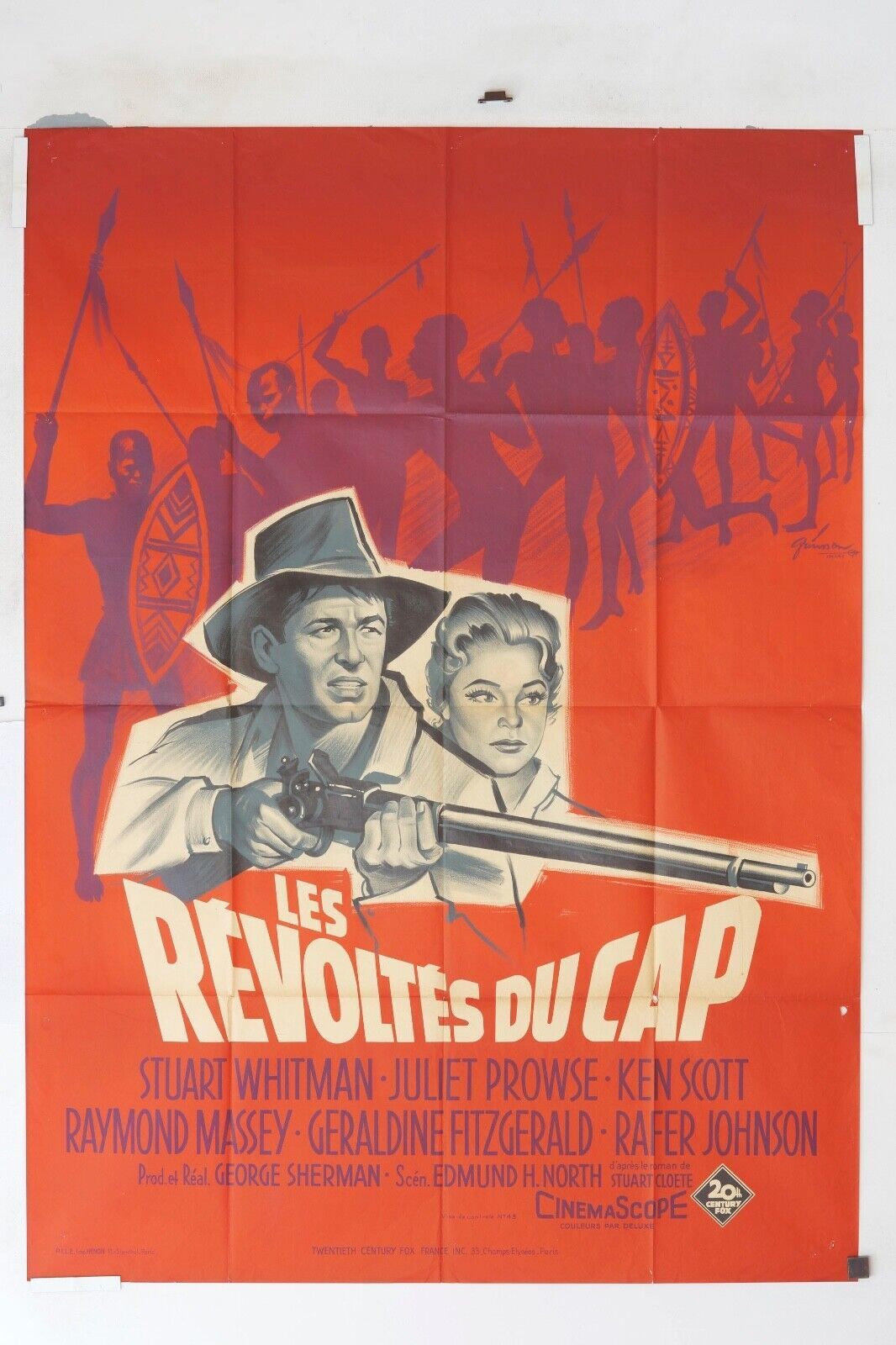 LA RÉVOLTÉS DU CAP MOVIE POSTER ORIGINAL 120X160 STUART WHITMAN