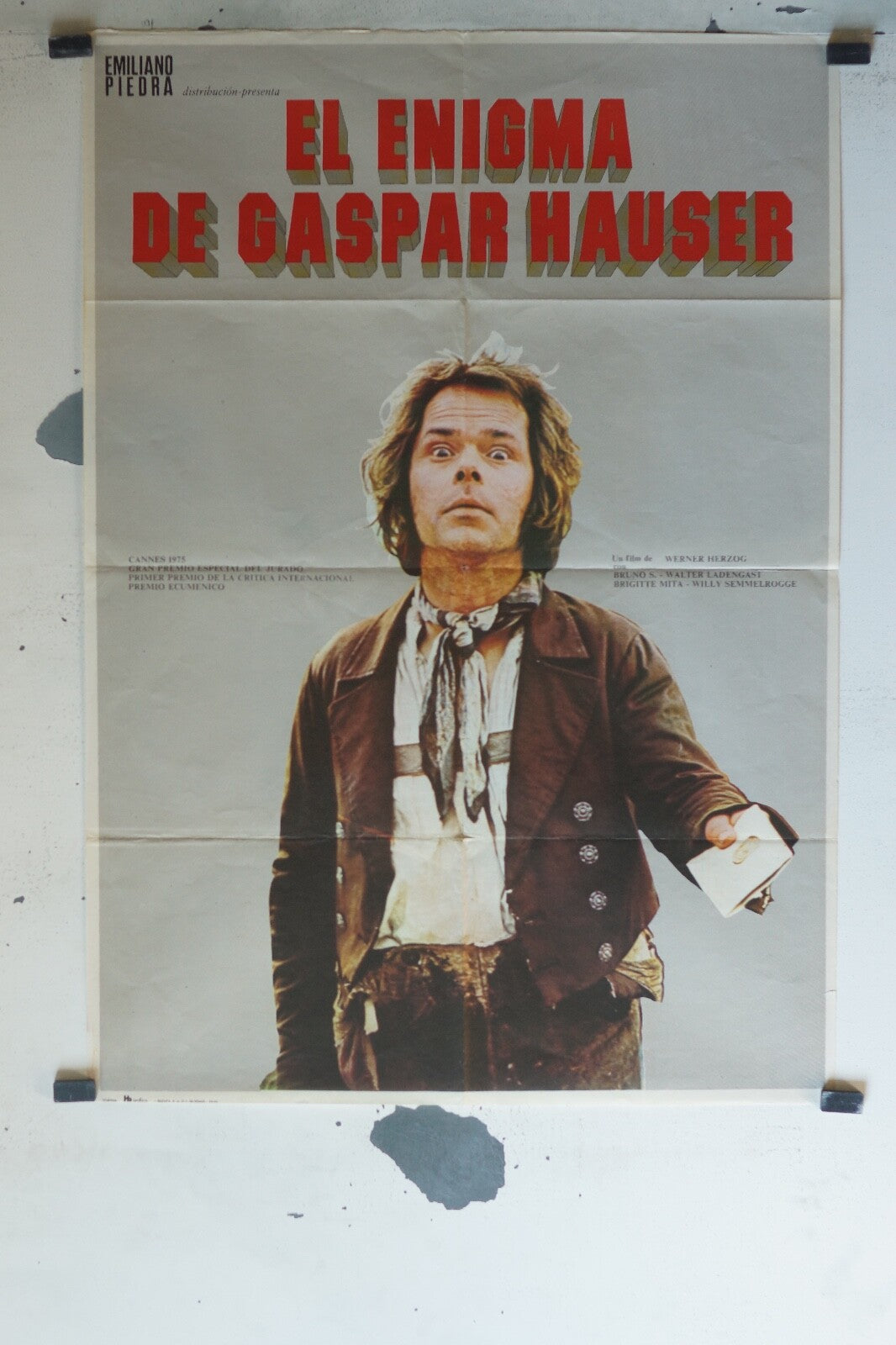 ENIGMA DE GASPAR HAUSER (EL)MOVIE POSTER ORIGINAL 100x70 Walter Ladengast ,