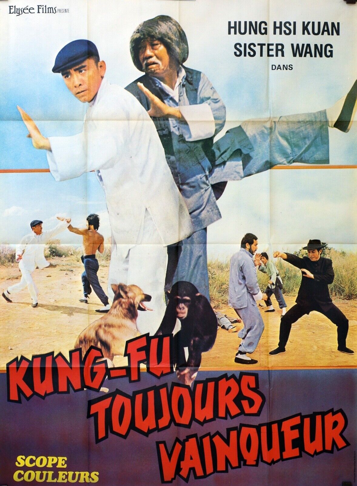 KUNG FU TOUJOURS VAINQUEUR , KUNG FU KARATÉ MOVIE POSTER (120X160) HUNG