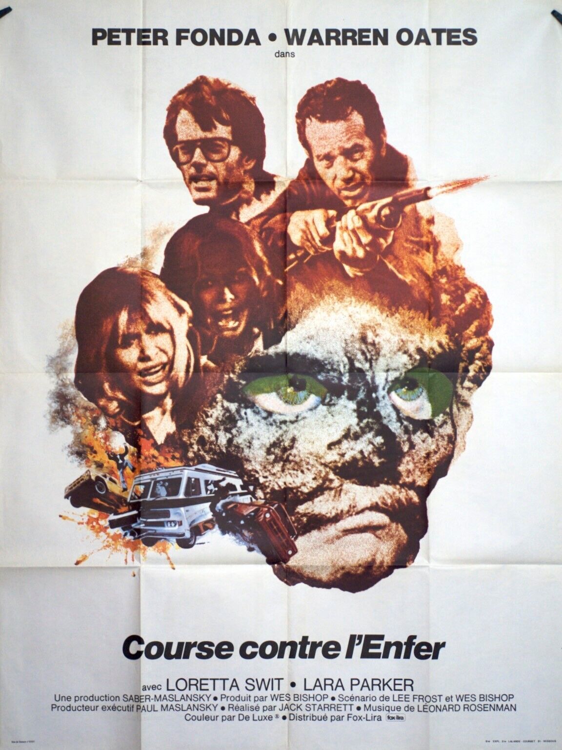 COURSE CONTRE L’ENFER MOVIE POSTER ORIGINAL 120X160 PETER FONDA