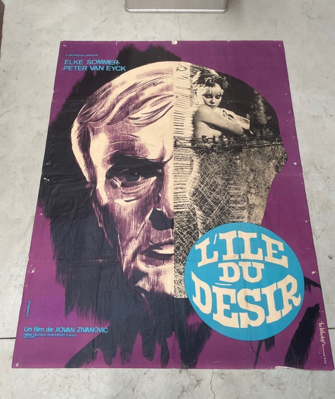 L’ILE DU DÉSIR MOVIE POSTER ORIGINAL (120x160) ELKE SOMMER
