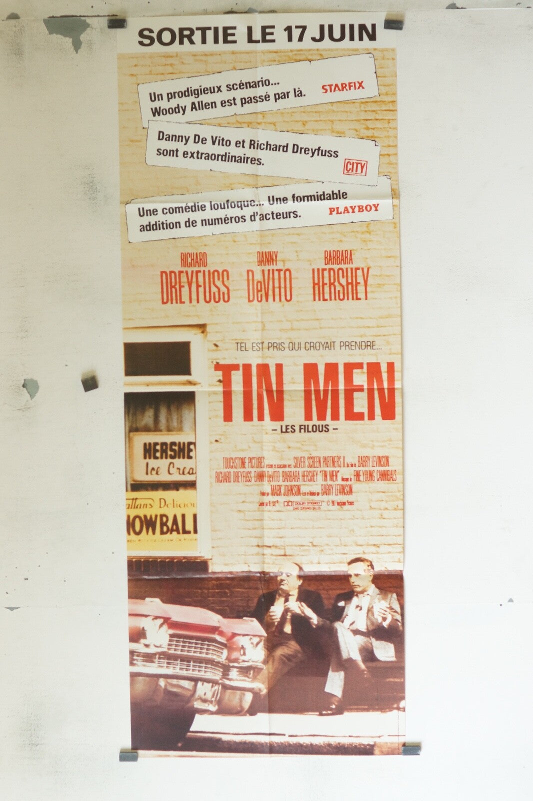 TIN MEN POSTER ORIGINAL 60x160 RICHARD DREYFUSS- DANNY DE VITO