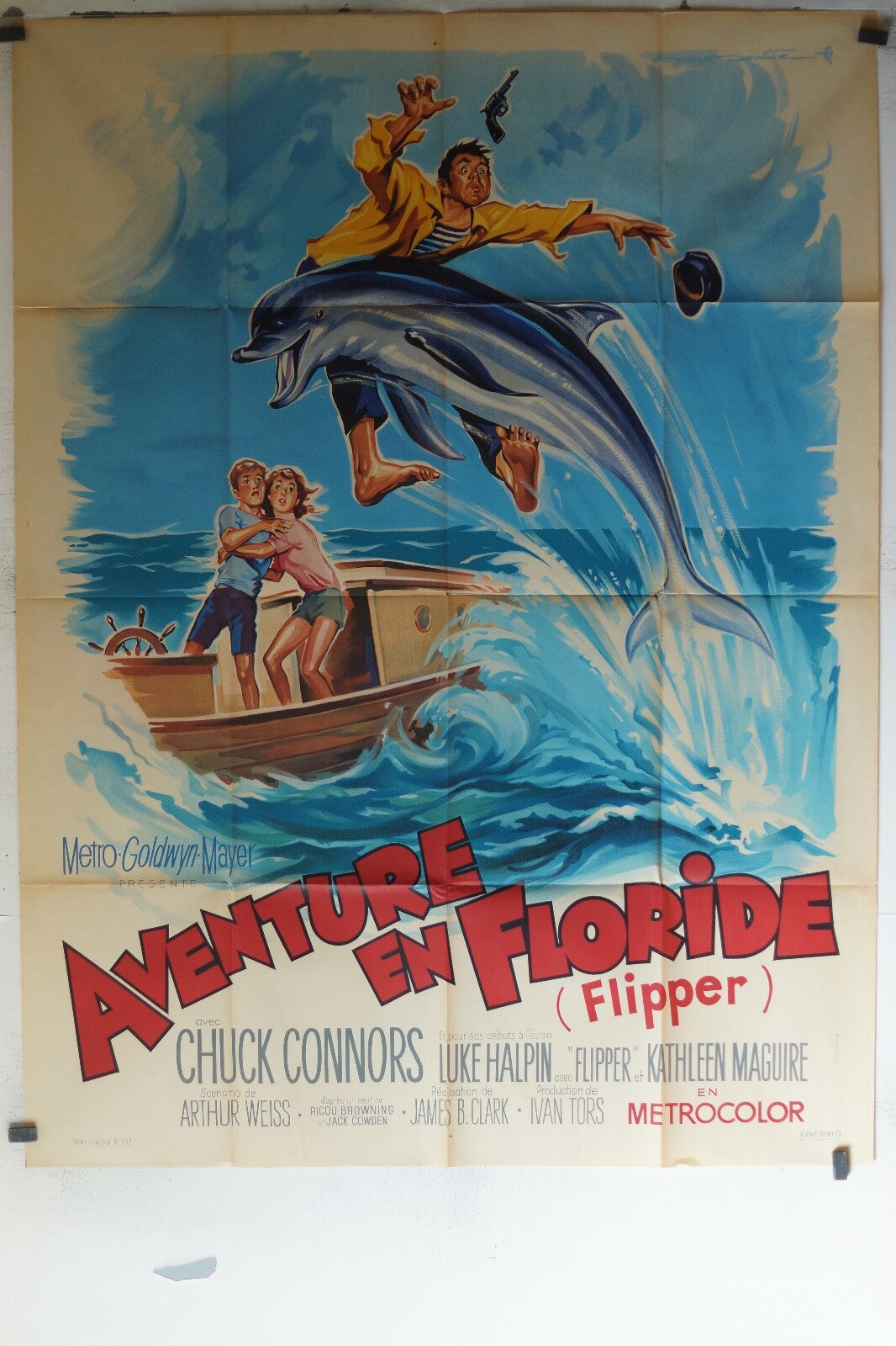 AVENTURE EN FLORIDE ORIGINAL MOVIE POSTER 120x160 Chuck Connors 