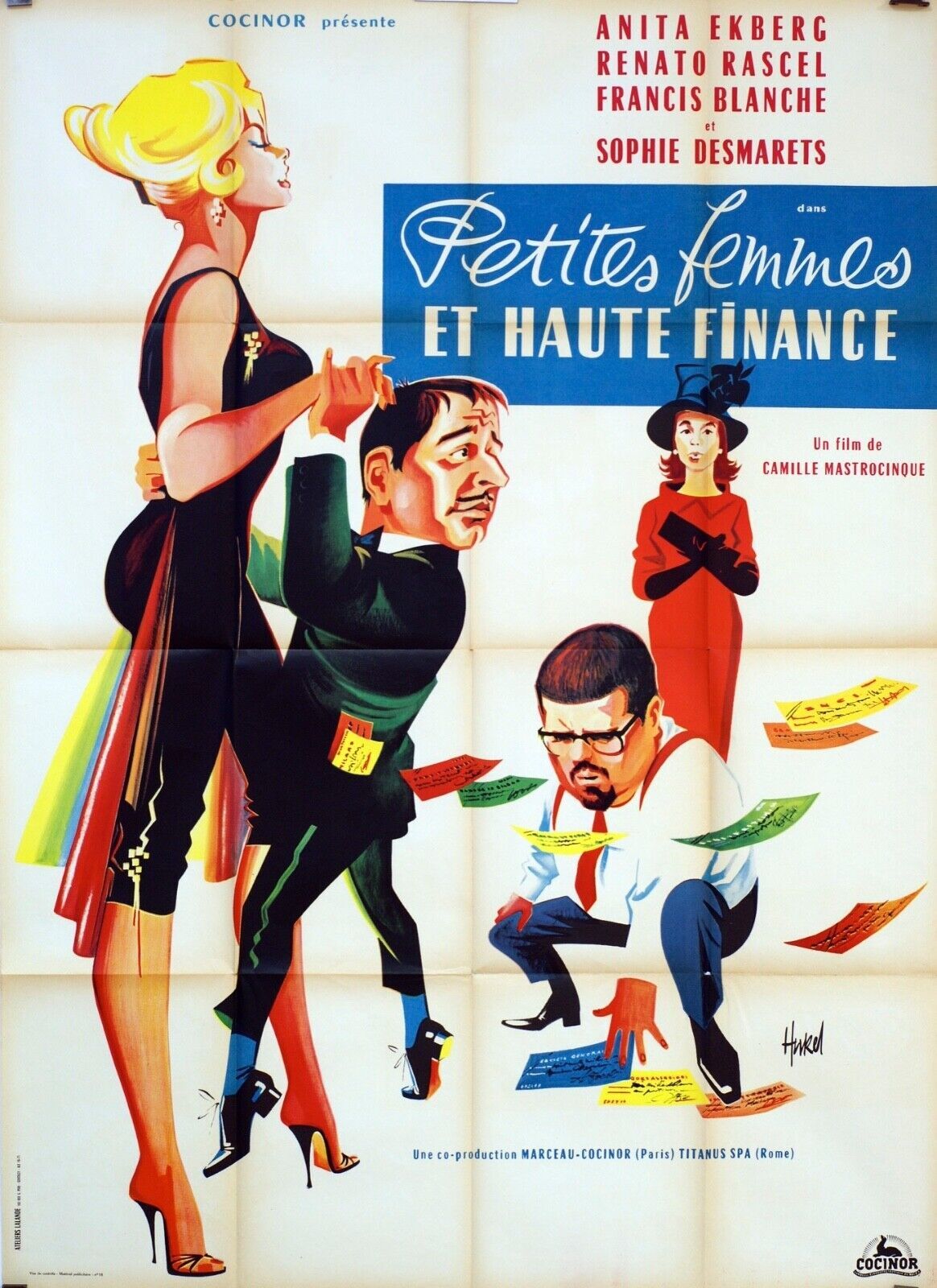 PETITES FEMMES ET HAUTE FINANCE MOVIE POSTER ORIGINAL 120x160 ANITA EKBERG