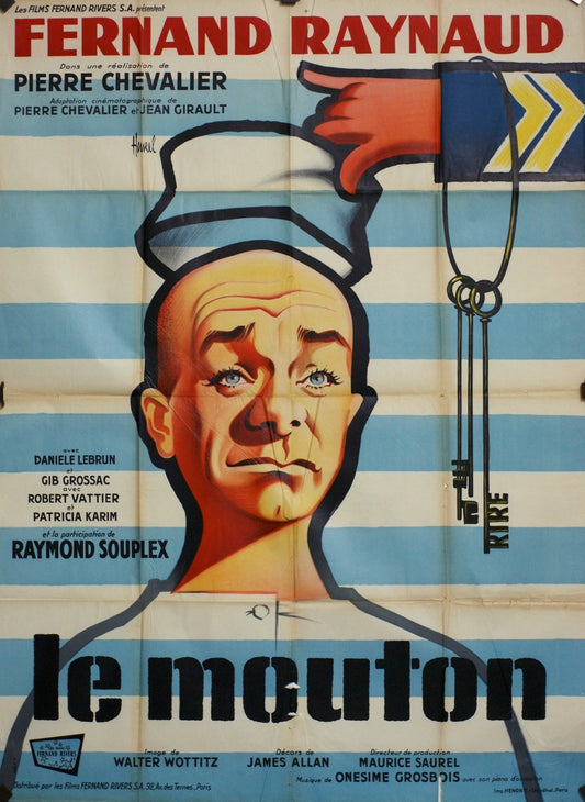 LE MOUTON   FERNAD RAYNAUD  MOVIE POSTER ORIGINAL 120x160