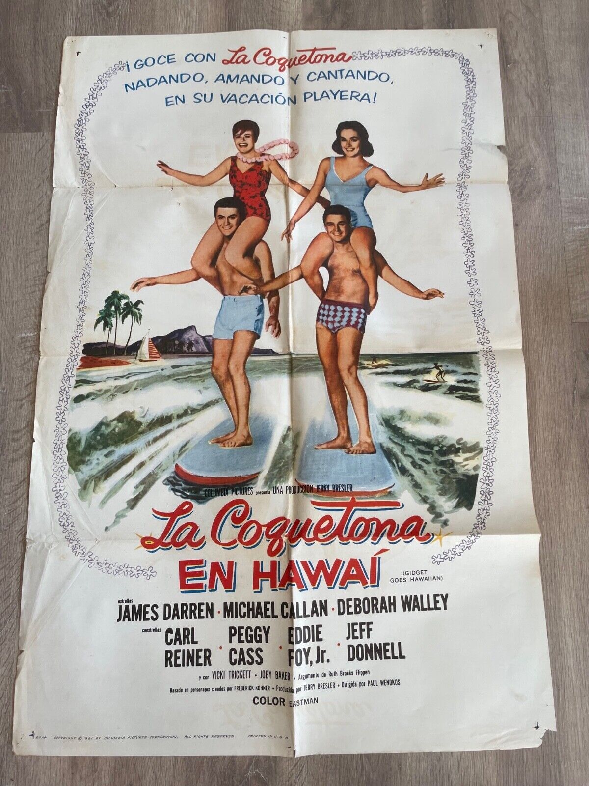 LA COQUETONA EN HAWAI 70X100 original JAMES DARREN
