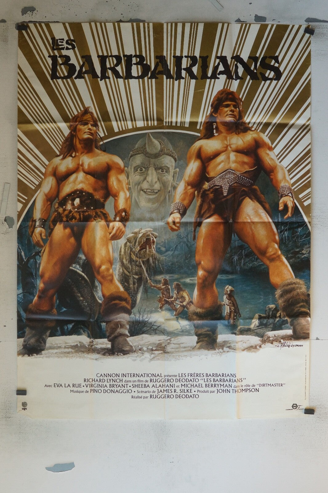 LES BARBARIANS POSTER ORIGINAL 120x160 RUGGERO DEODATO