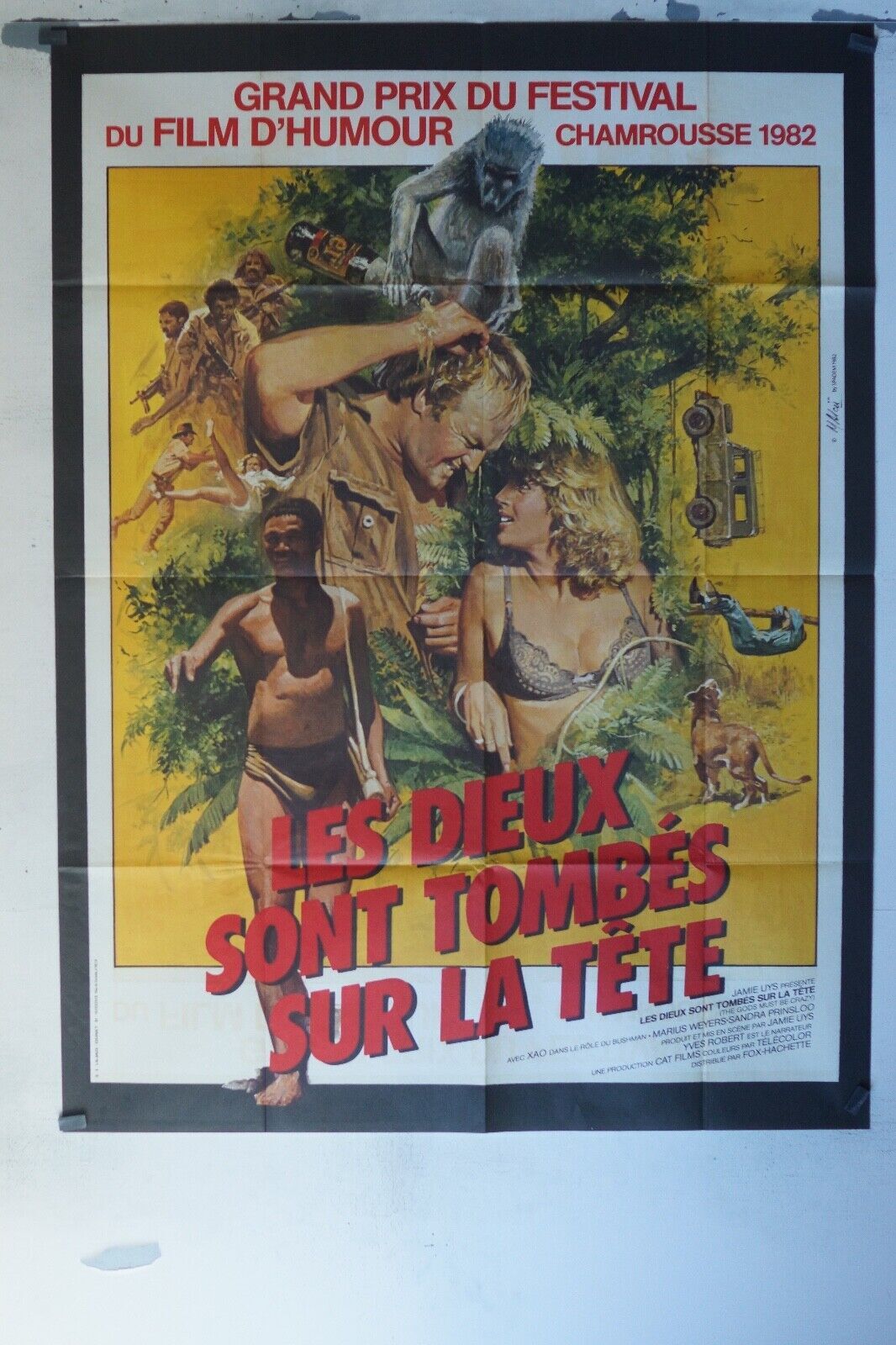 LES DIEUX SONT TOMBÉS SUR LA TÊTE MOVIE POSTER ORIGINAL 120x160 CYRIL CUSACK
