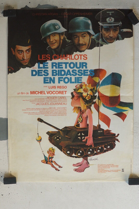 LE ROI DES BIDASSES ORIGINAL 40x60 LES CHARLOTS