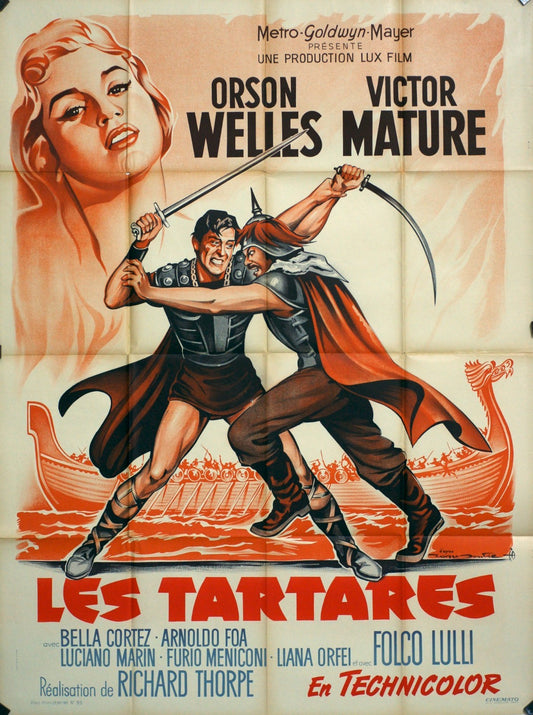 LES TARTARES ORIGINAL MOVIE POSTER 120x160 ORSON WELLES