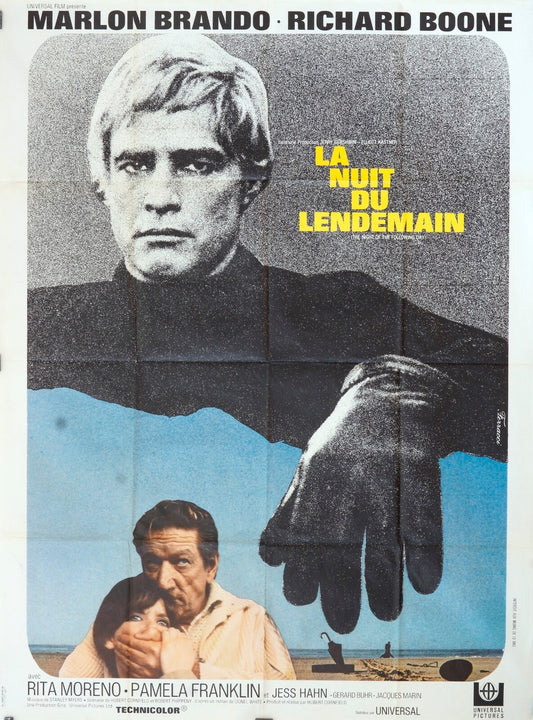 LA NUIT DU LENDEMAIN MOVIE POSTER ORIGINAL 120x160 MARLON BRONDON
