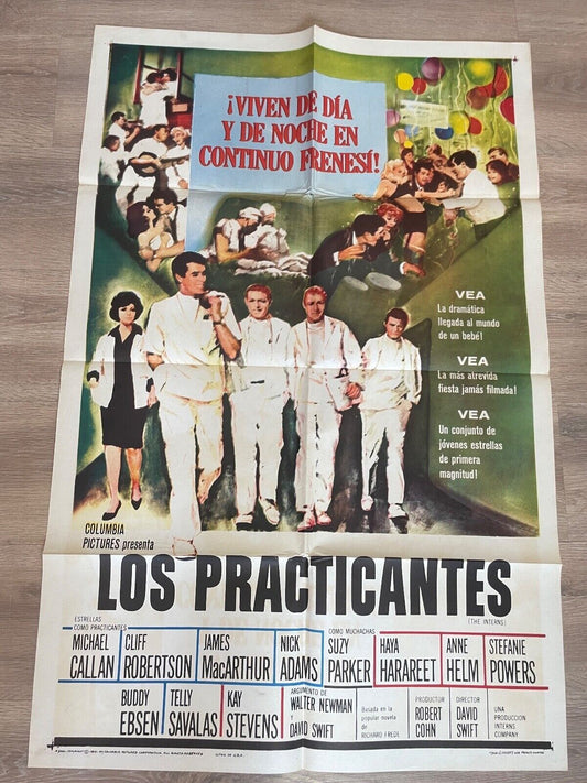 LOS PRATICANTES POSTER ORIGINAL VINTAGE  (70X100) MICHAEL CALLAN
