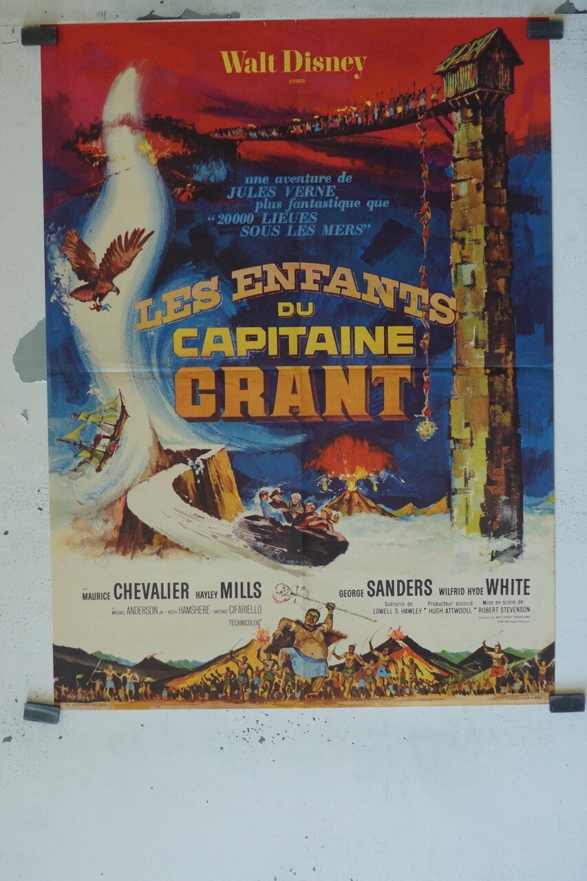 LES ENFANTS DU CAPITAINE GRANT (WALT DISNEY) MOVIE POSTER ORIGINAL (60X80)