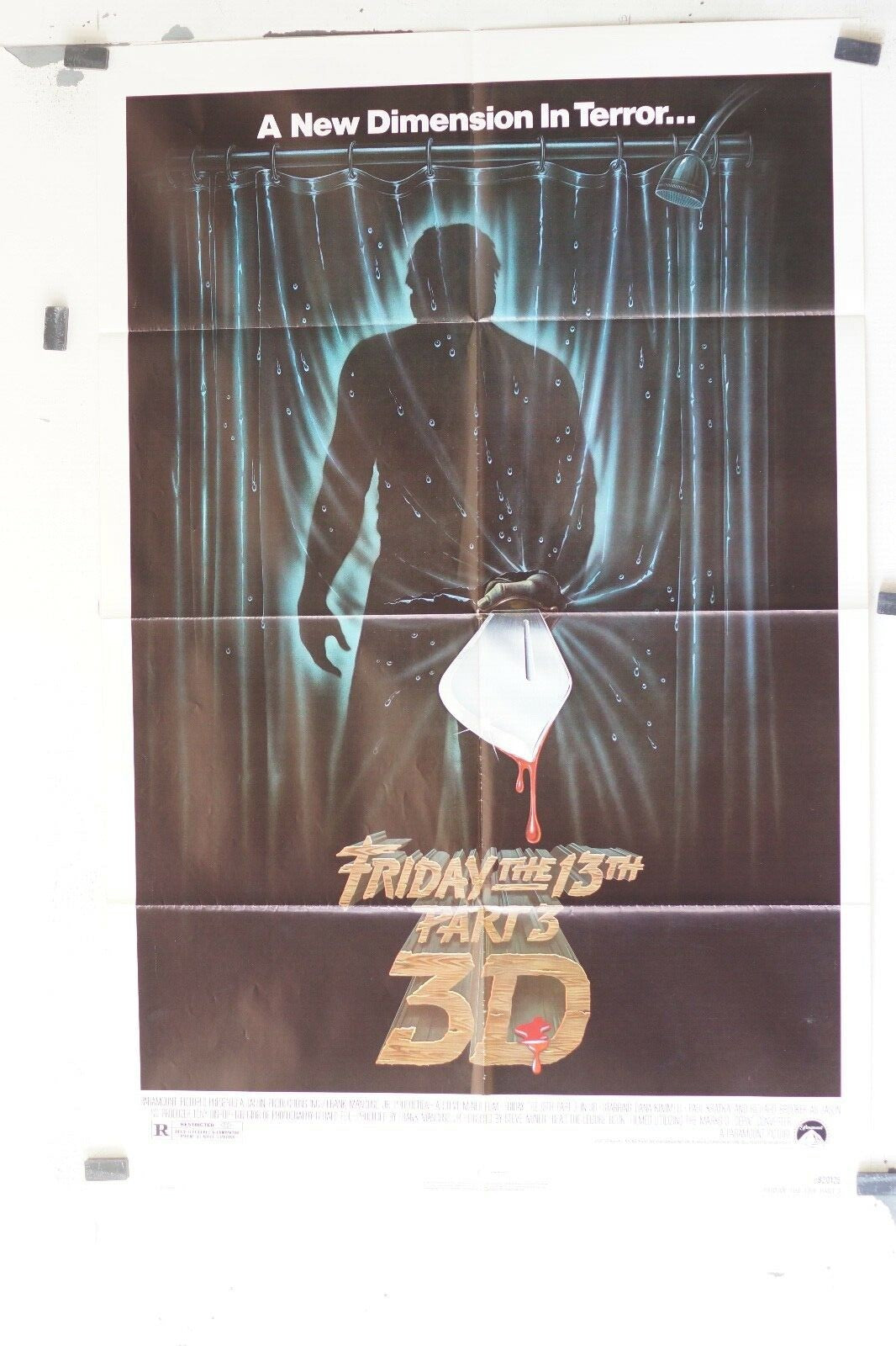 FRIDAY THE 13TH – PART 3 / 3D ORIGINAL POSTER 69x103, Steve Miner, Dana Kimmell