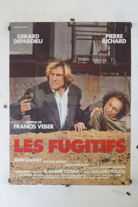 LES FUGITIFS GERARD DEPARDIEU 120x160 ORIGINAL MOVIE POSTER