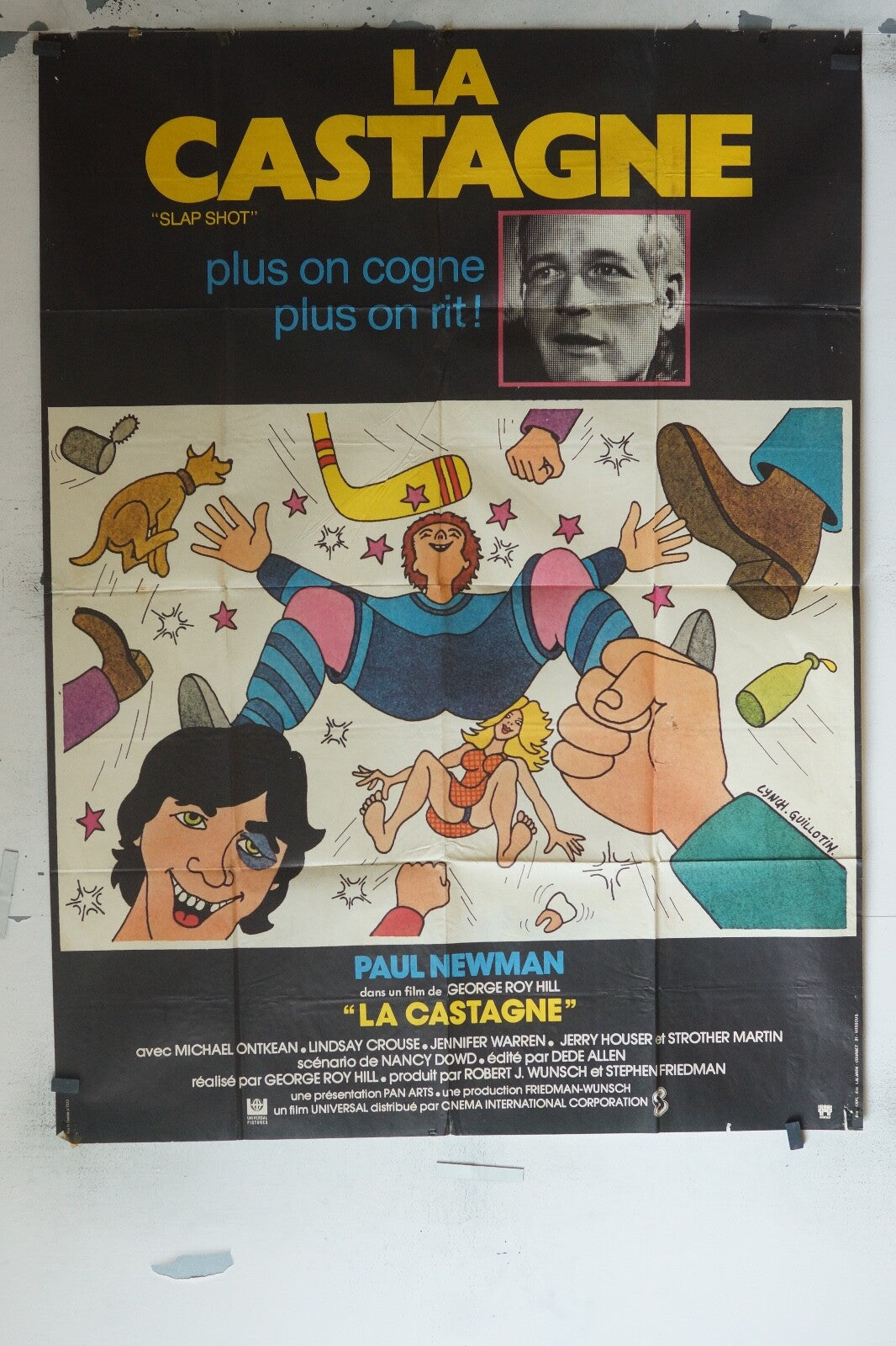 LA CASTAGNE MOVIE POSTER ORIGINAL 120x160 PAUL NEWMAN