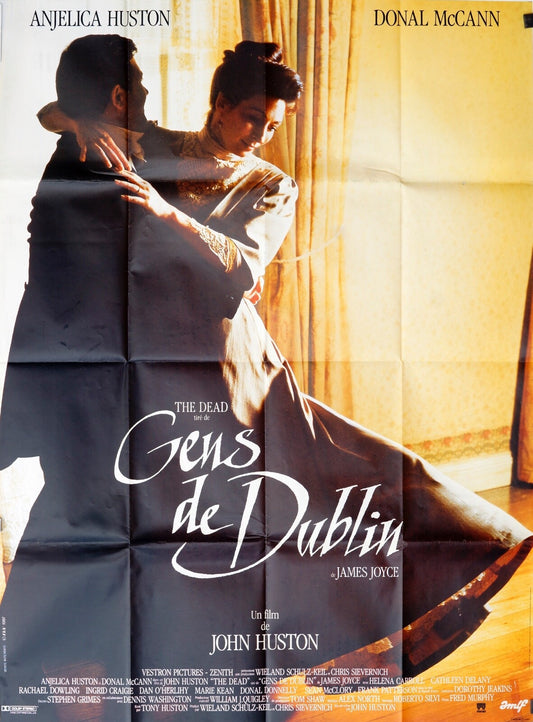 GENS DE DUBLIN MOVIE POSTER ORIGINAL 120X160 ANGELICA HUSTON