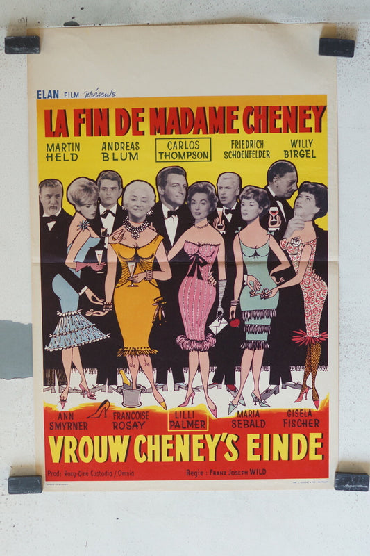 FIN DE MADAME CHENEY (LA),ORIGINAL MOVIE POSTER 30x55 Lili Palmer 