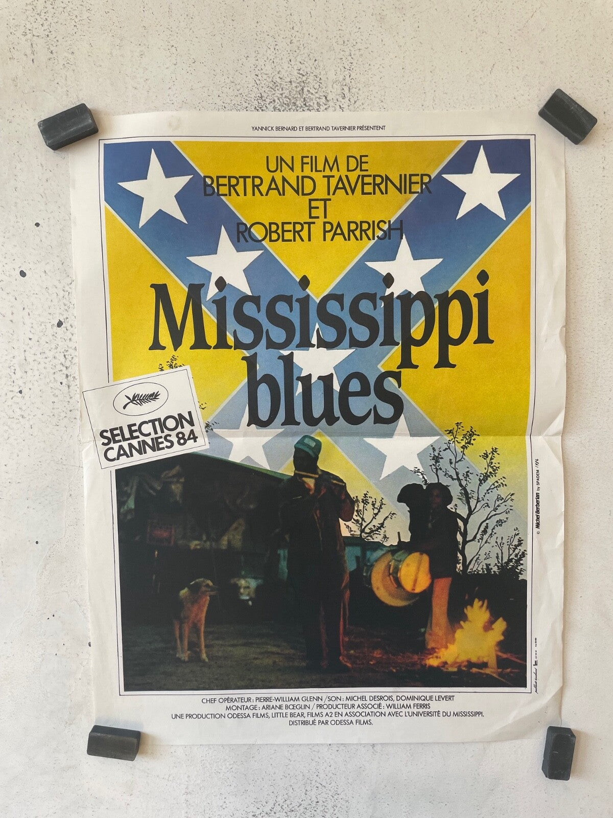 MISSISSIPPI BLUES POSTER ORIGINAL (60X80) BERTRAND TAVERNIER, ROBERT PARRISH