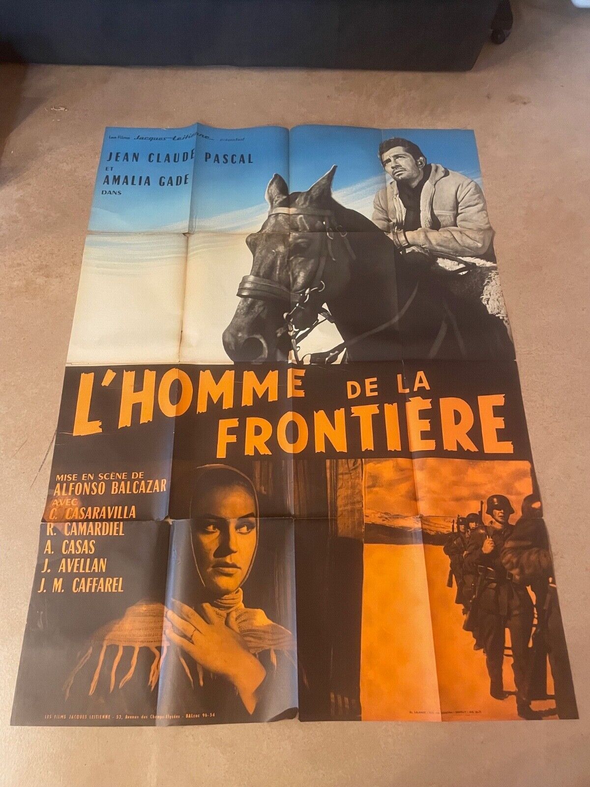 L’HOMME DE LA FRONTIÈRE MOVIE POSTER ORIGINAL (120x160) JEAN CLAUDE PASCAL