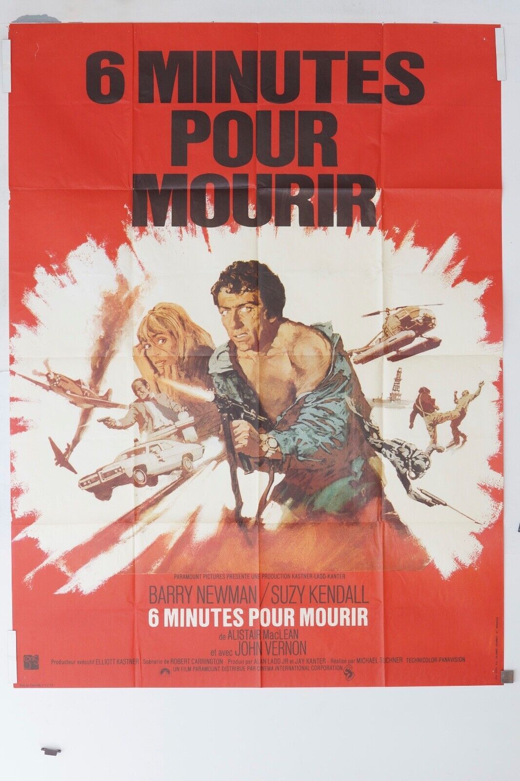 6 MINUTES POUR MOURIR MOVIE POSTER ORIGINAL 120x160 BARRY NEWMAN