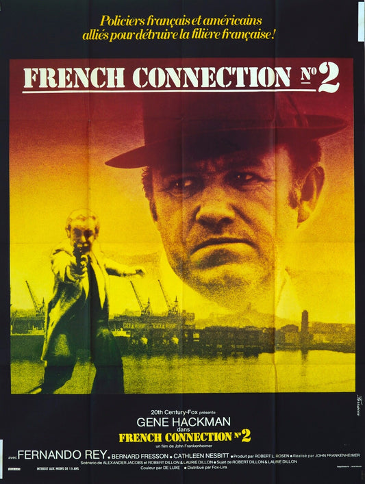 FRENCH CONNECTION 2 MOVIE POSTER ORIGINAL 120x160 GENE HACKMAN