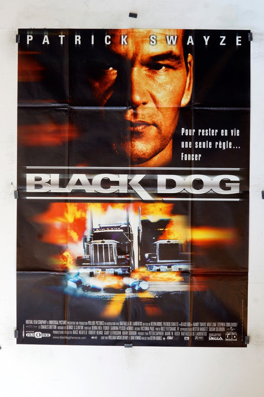 BLACK DOG PATRICK SWAYZE MOVIE POSTER ORIGINAL 120X160