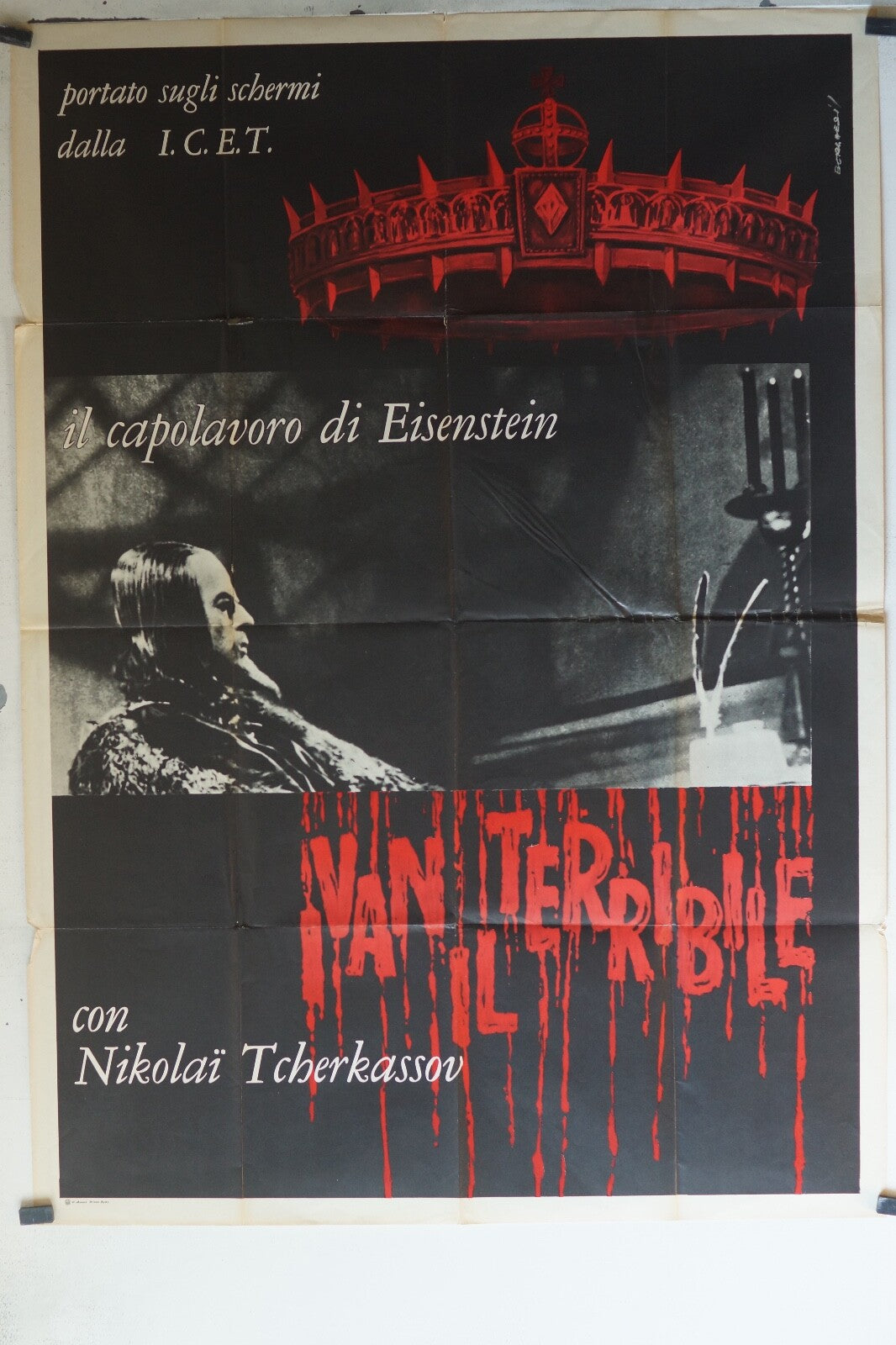 IVAN IL TERRIBLE MOVIE POSTER ORIGINAL 100x70 Nikolaî Tcherkassov , Erik Pyrie