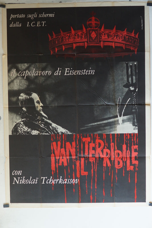 IVAN IL TERRIBLE MOVIE POSTER ORIGINAL 100x70 Nikolaî Tcherkassov , Erik Pyrie